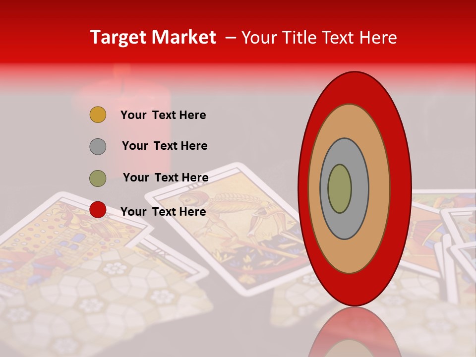 Tarot Cards And Burning Candle PowerPoint Template