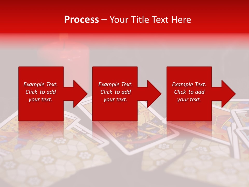 Tarot Cards And Burning Candle PowerPoint Template