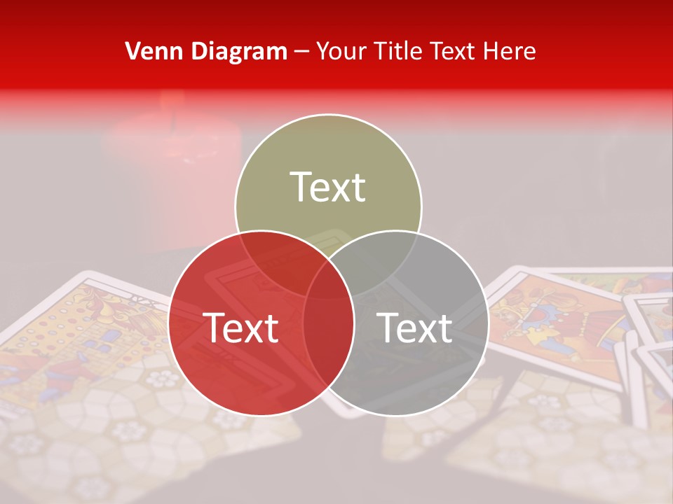 Tarot Cards And Burning Candle PowerPoint Template