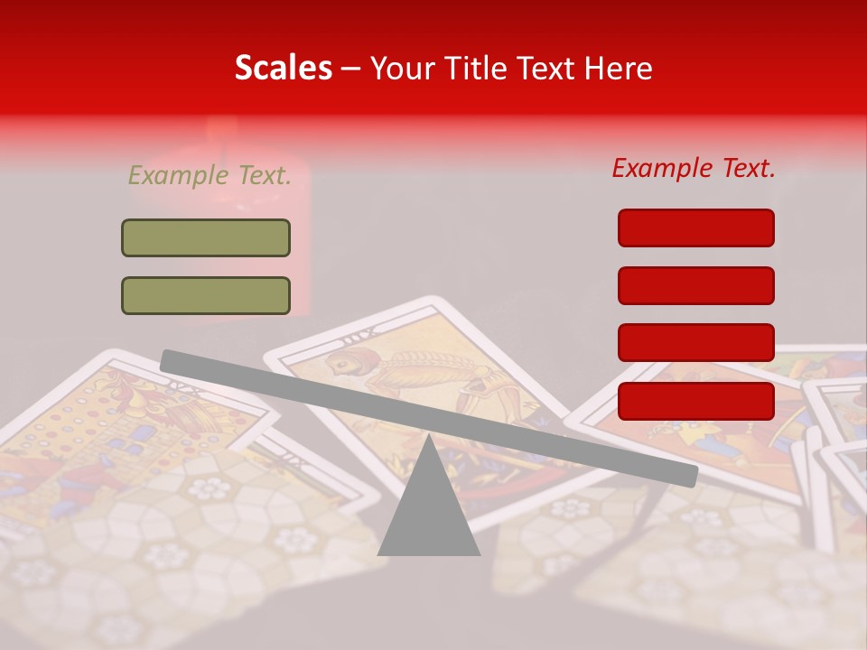 Tarot Cards And Burning Candle PowerPoint Template