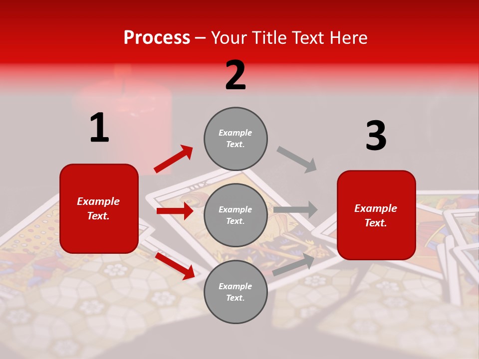 Tarot Cards And Burning Candle PowerPoint Template