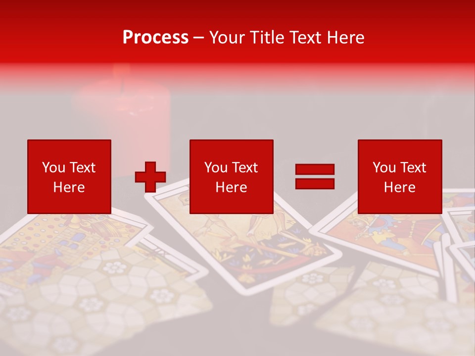 Tarot Cards And Burning Candle PowerPoint Template