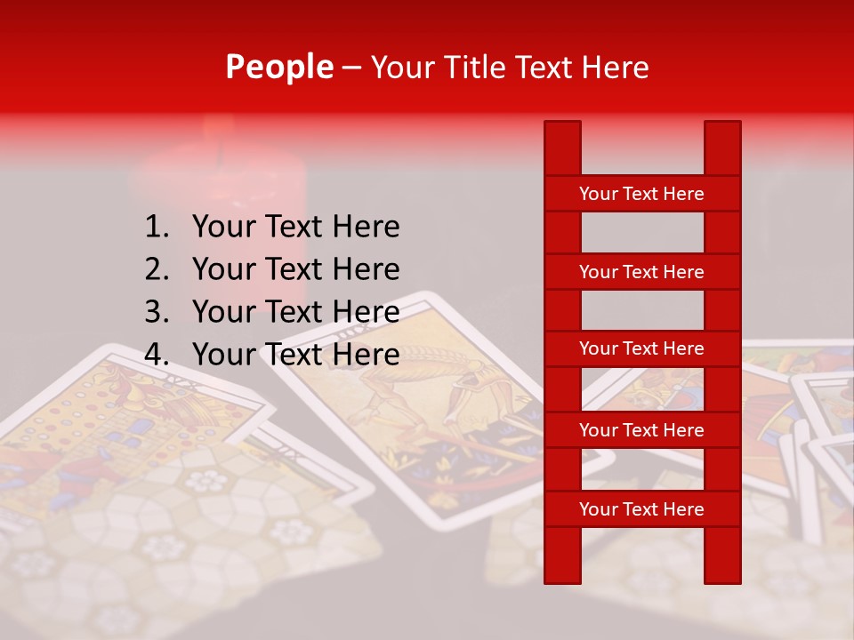 Tarot Cards And Burning Candle PowerPoint Template