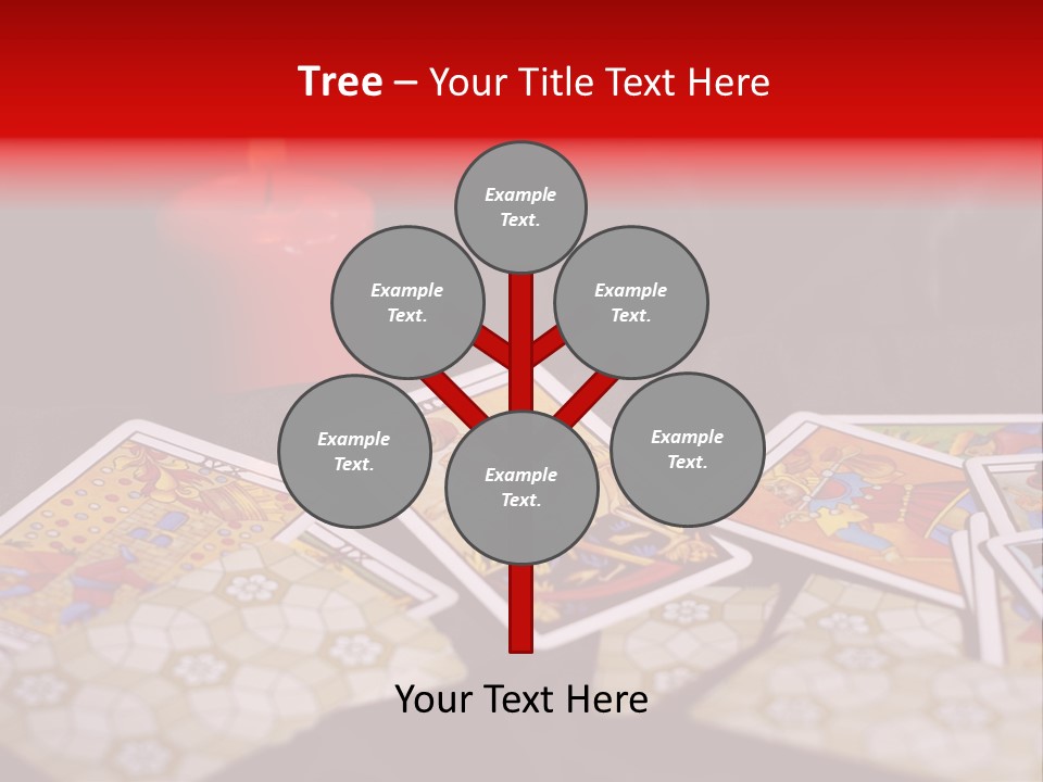 Tarot Cards And Burning Candle PowerPoint Template