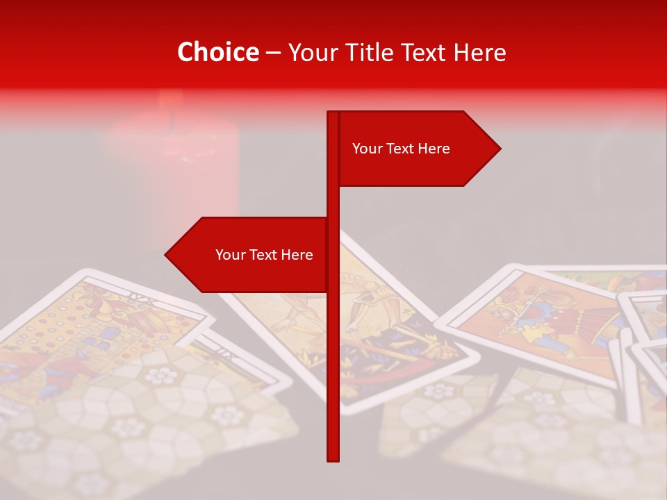 Tarot Cards And Burning Candle PowerPoint Template