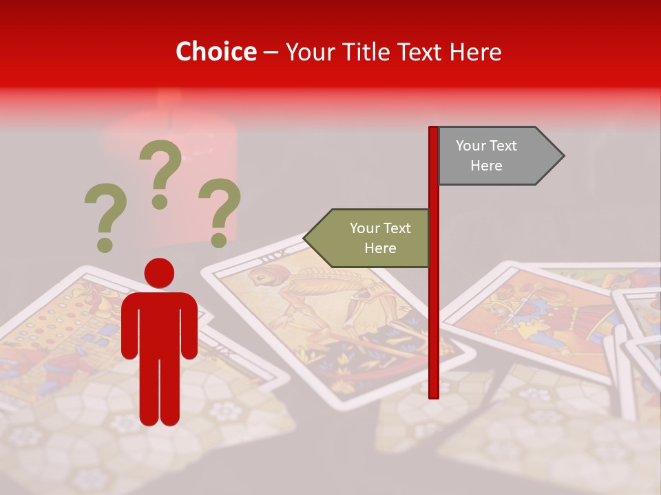 Tarot Cards And Burning Candle PowerPoint Template