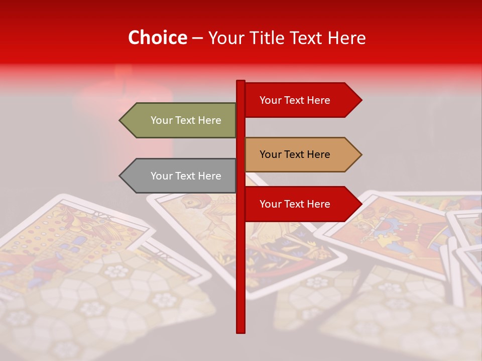 Tarot Cards And Burning Candle PowerPoint Template