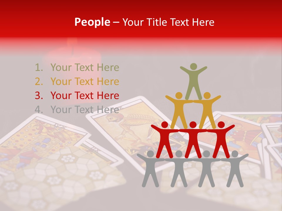 Tarot Cards And Burning Candle PowerPoint Template