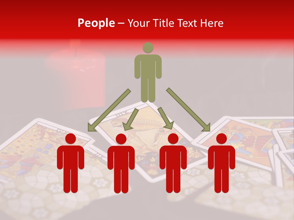 Tarot Cards And Burning Candle PowerPoint Template