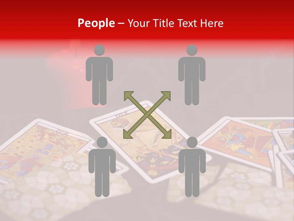Tarot Cards And Burning Candle PowerPoint Template