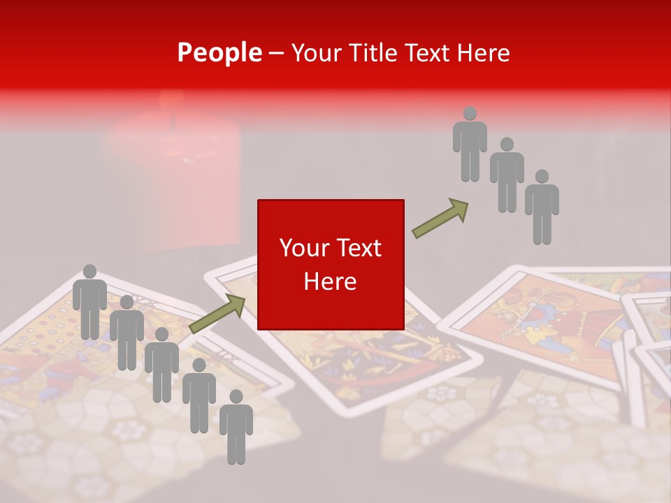 Tarot Cards And Burning Candle PowerPoint Template
