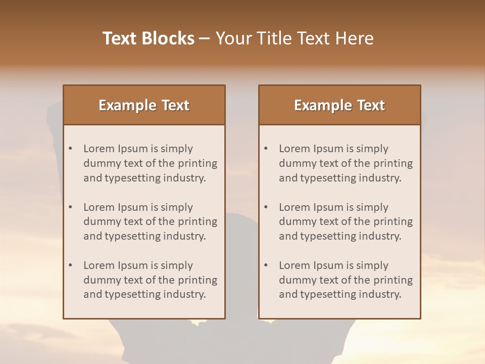 A Man Raising His Arms In The Air At Sunset PowerPoint Template