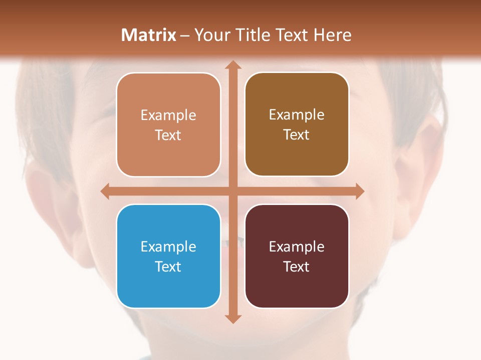 Portrait Of A Happiness Boy On White . PowerPoint Template