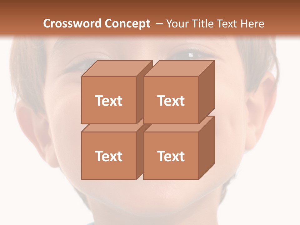 Portrait Of A Happiness Boy On White . PowerPoint Template