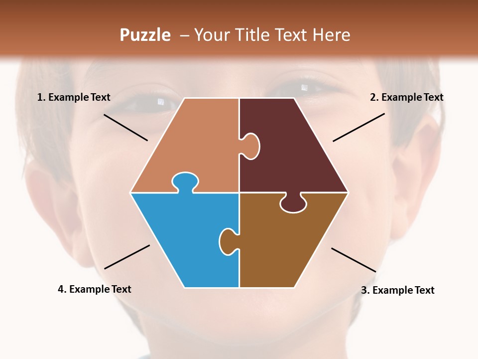 Portrait Of A Happiness Boy On White . PowerPoint Template