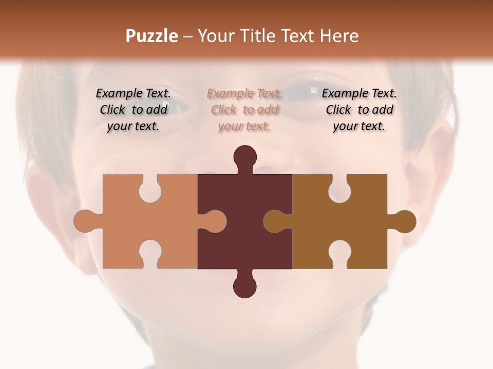 Portrait Of A Happiness Boy On White . PowerPoint Template