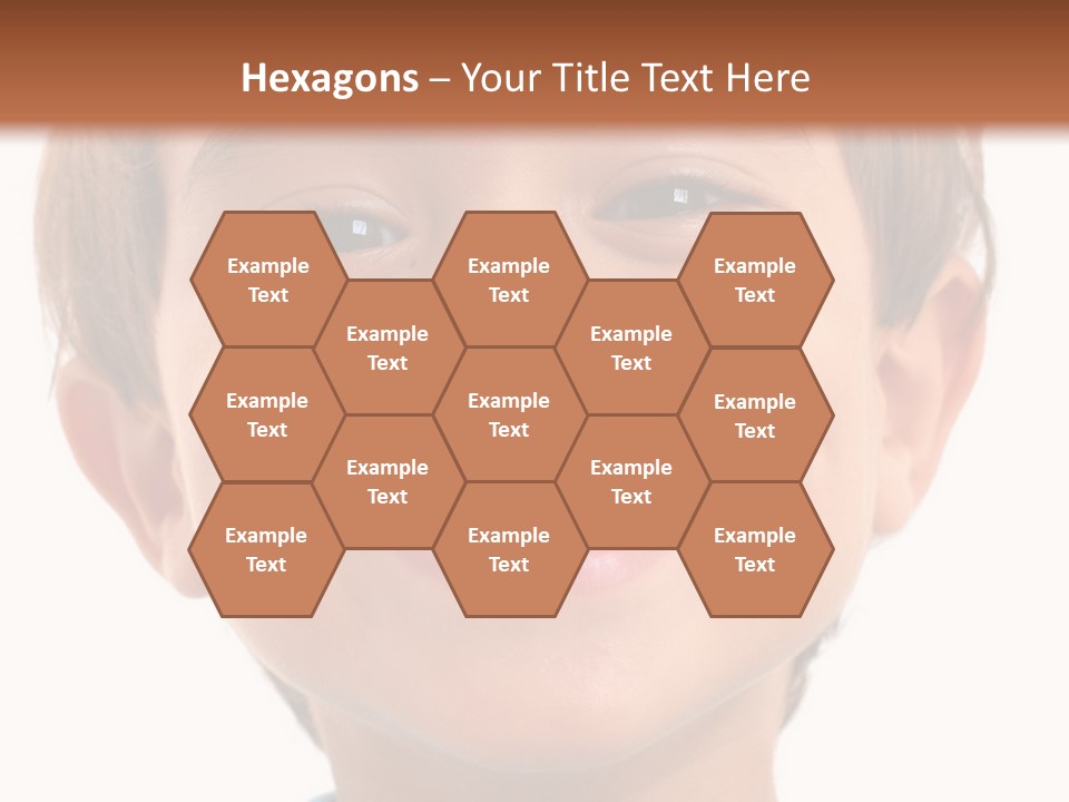 Portrait Of A Happiness Boy On White . PowerPoint Template