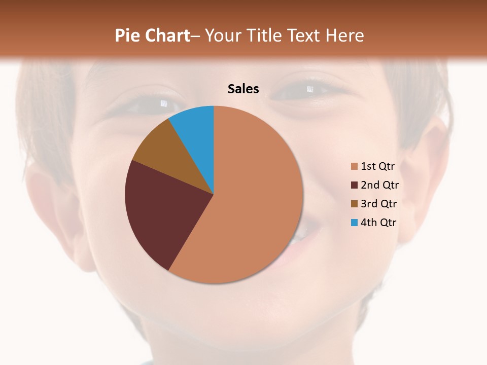 Portrait Of A Happiness Boy On White . PowerPoint Template