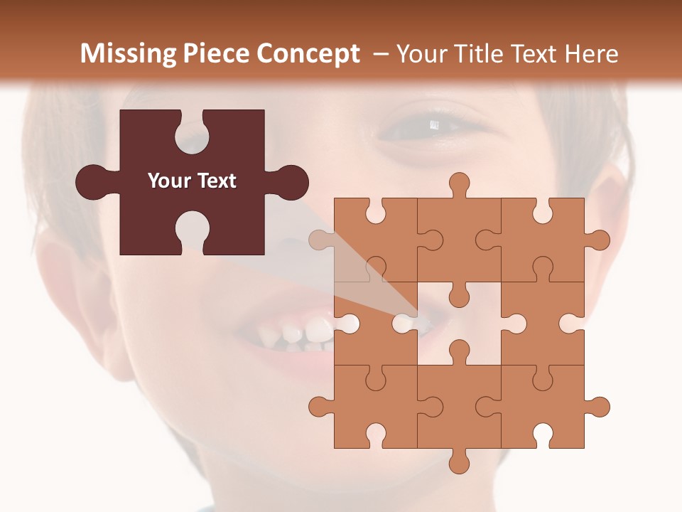 Portrait Of A Happiness Boy On White . PowerPoint Template