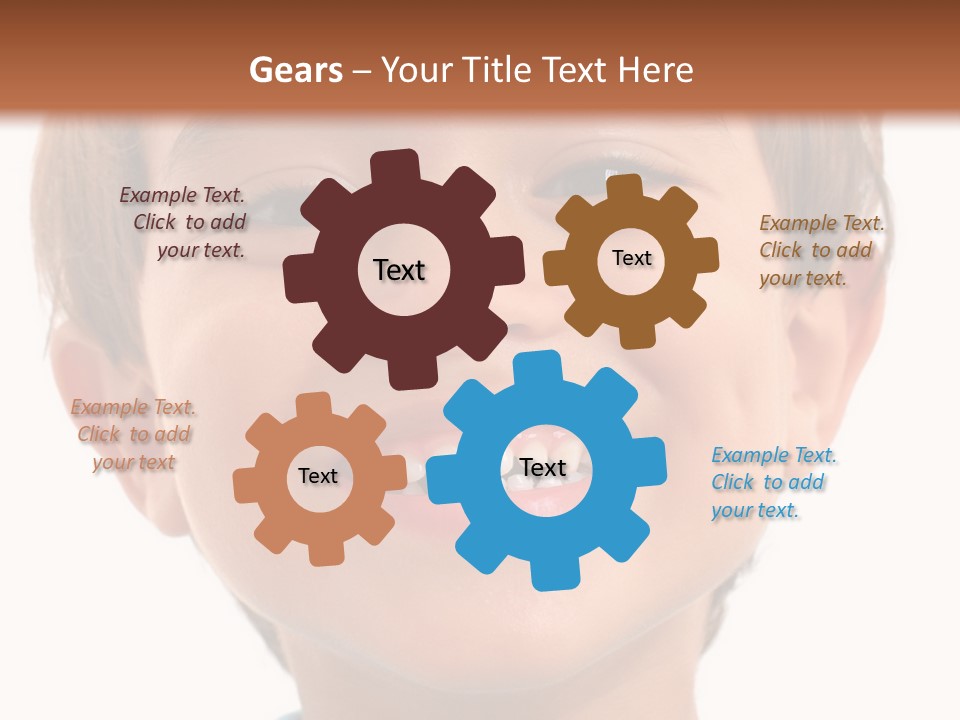 Portrait Of A Happiness Boy On White . PowerPoint Template