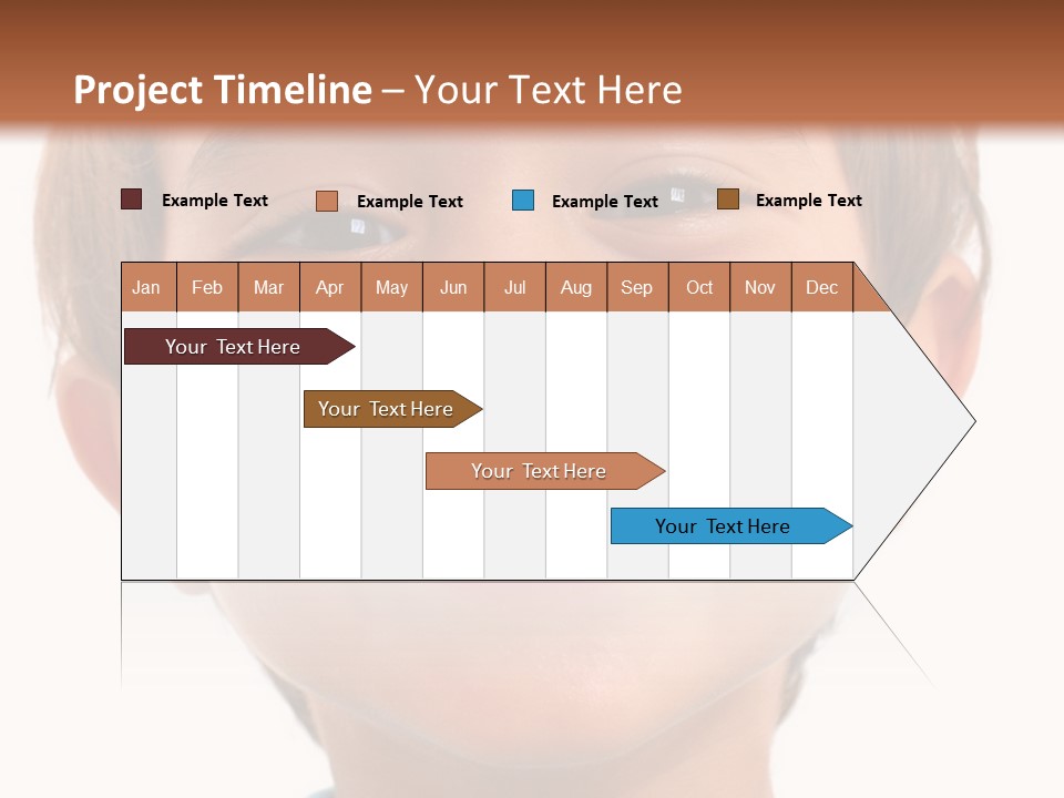 Portrait Of A Happiness Boy On White . PowerPoint Template