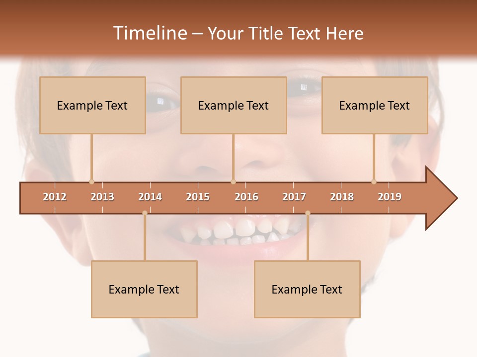 Portrait Of A Happiness Boy On White . PowerPoint Template