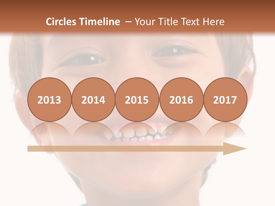 Portrait Of A Happiness Boy On White . PowerPoint Template