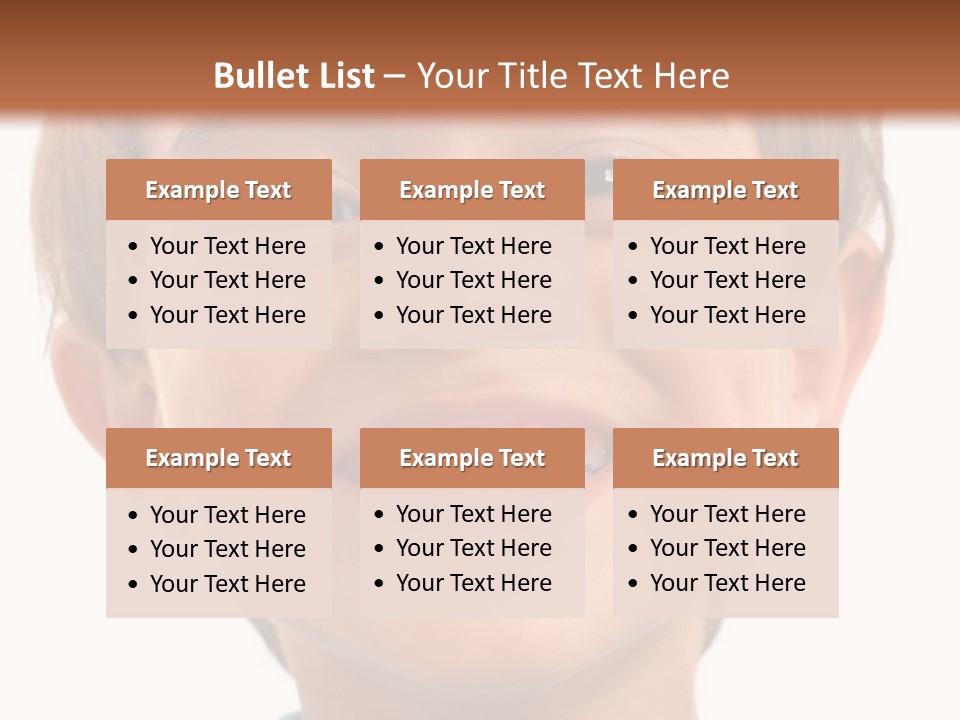 Portrait Of A Happiness Boy On White . PowerPoint Template