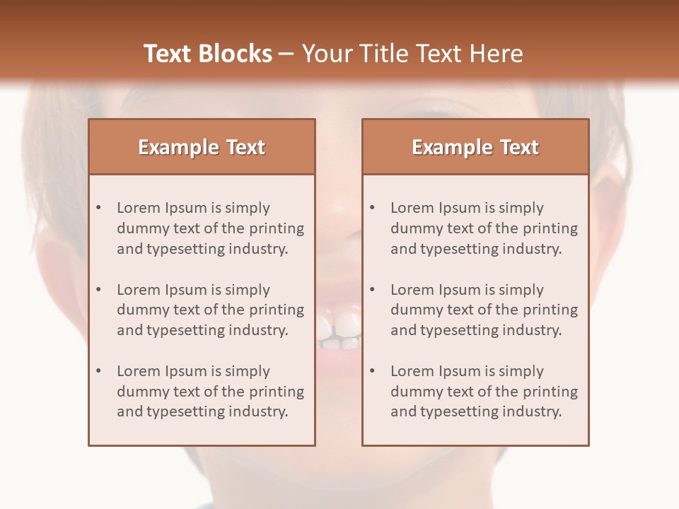 Portrait Of A Happiness Boy On White . PowerPoint Template
