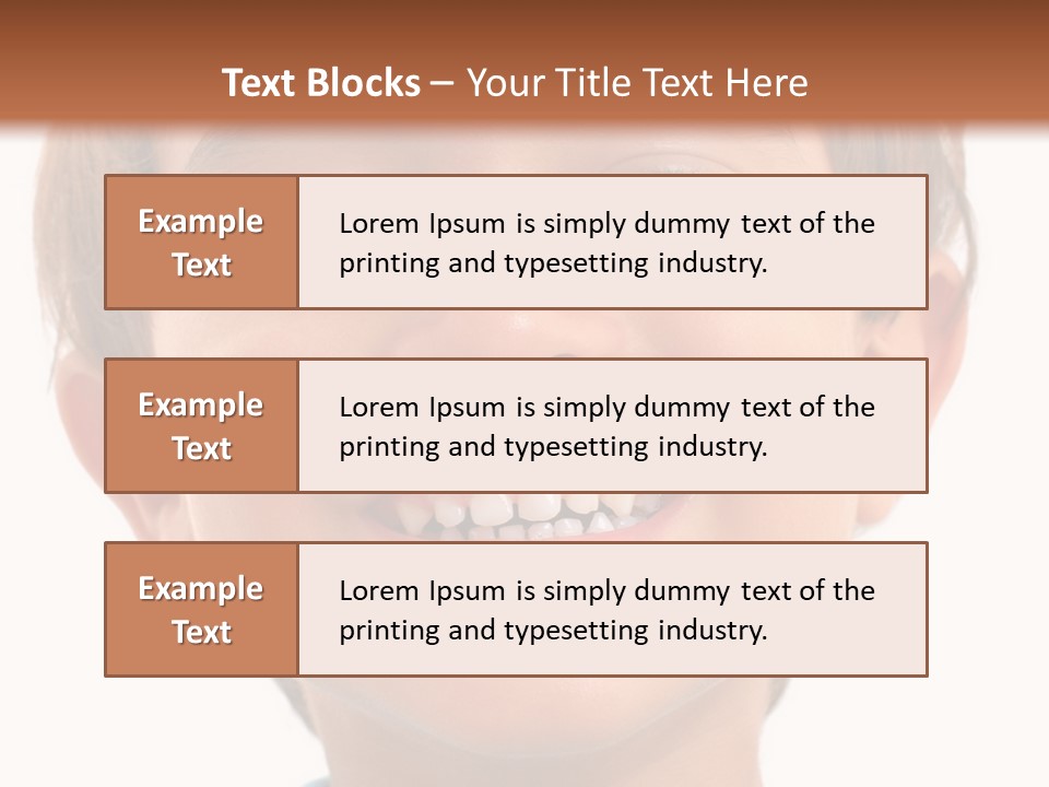 Portrait Of A Happiness Boy On White . PowerPoint Template