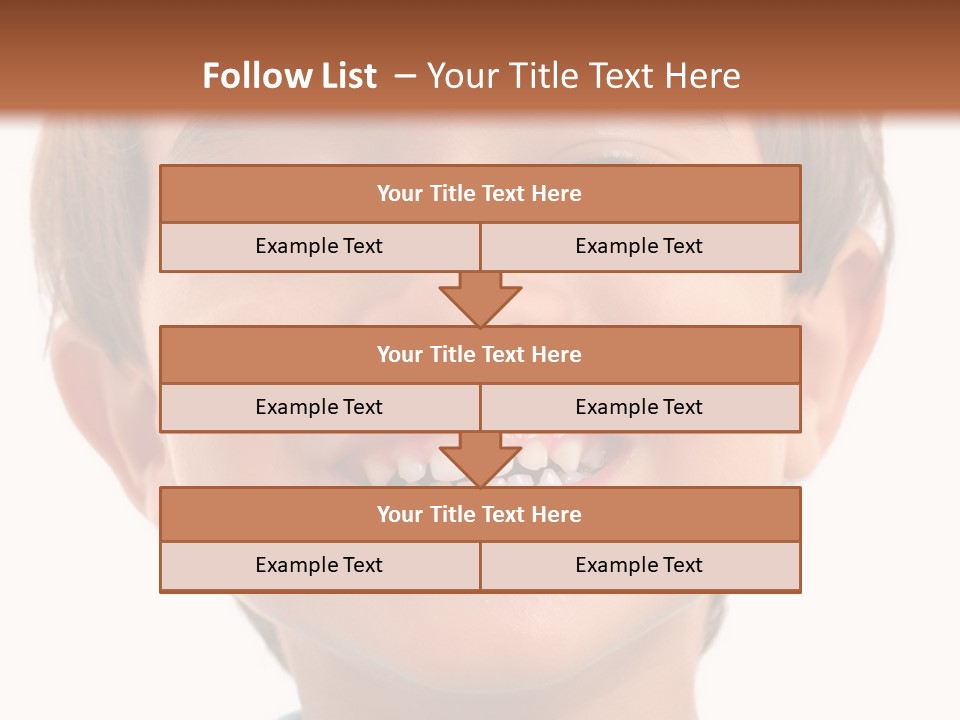 Portrait Of A Happiness Boy On White . PowerPoint Template