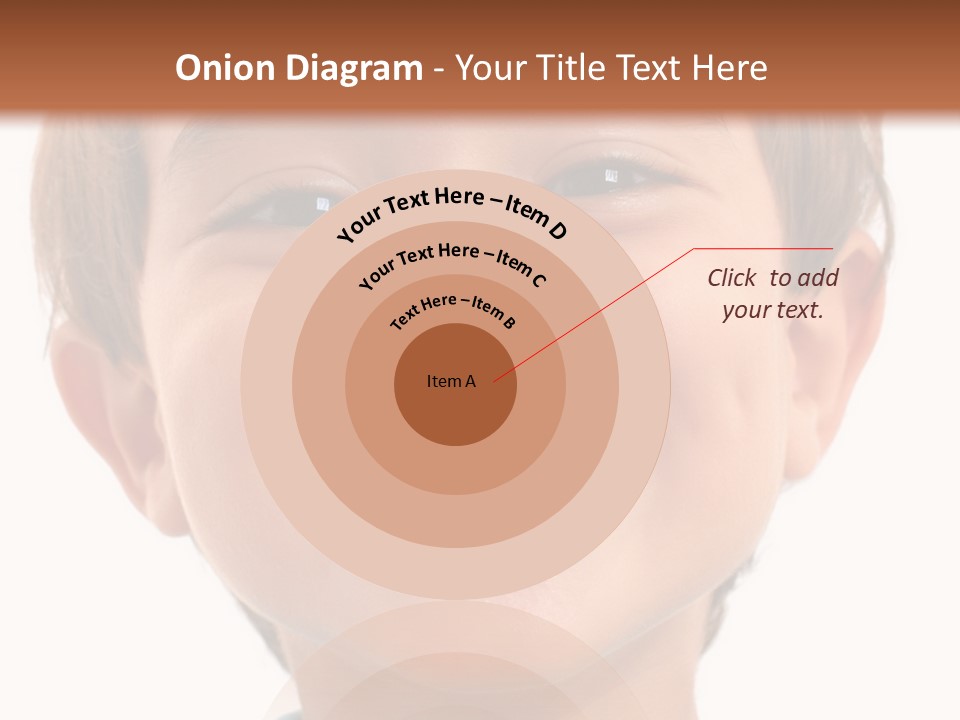 Portrait Of A Happiness Boy On White . PowerPoint Template