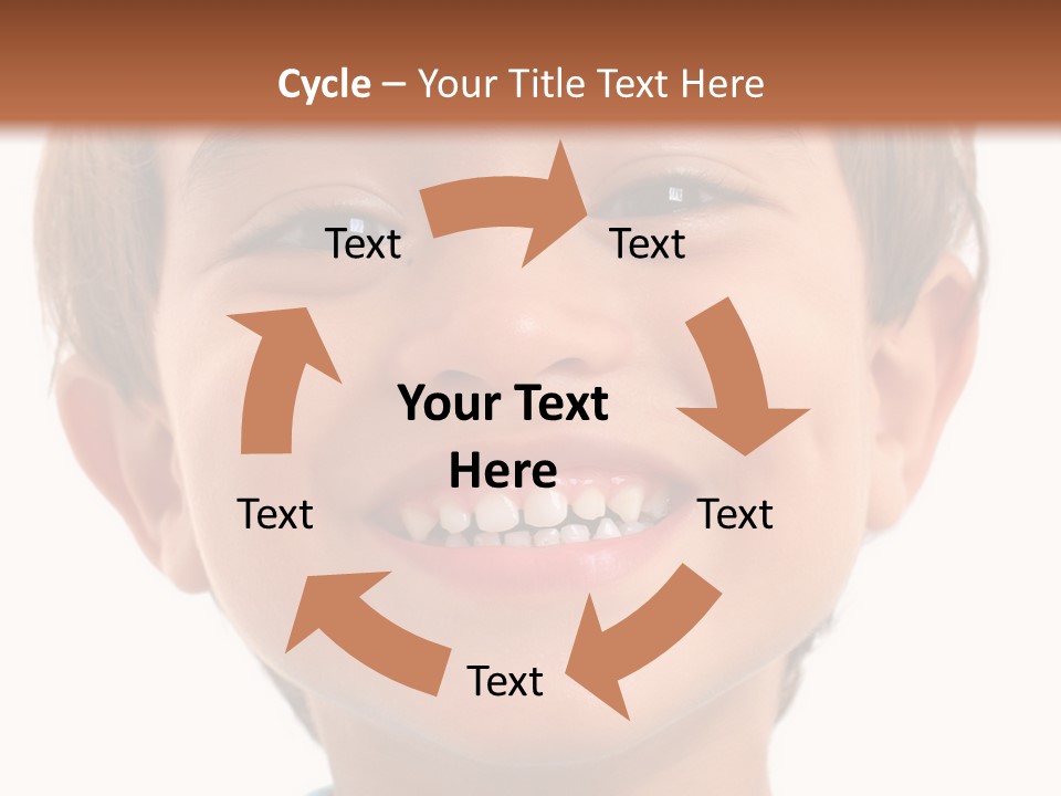 Portrait Of A Happiness Boy On White . PowerPoint Template