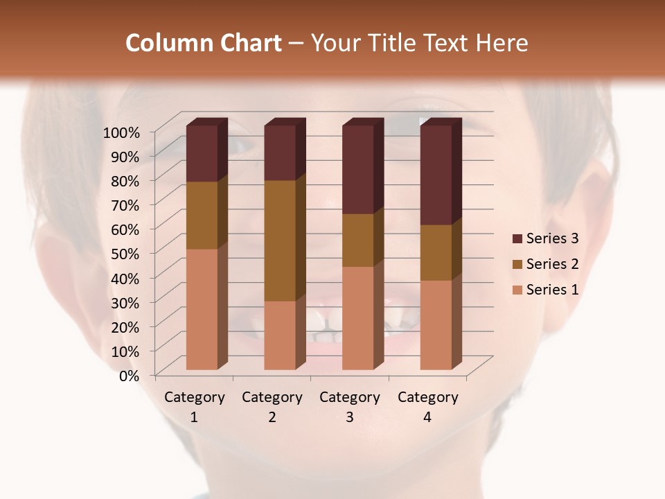 Portrait Of A Happiness Boy On White . PowerPoint Template