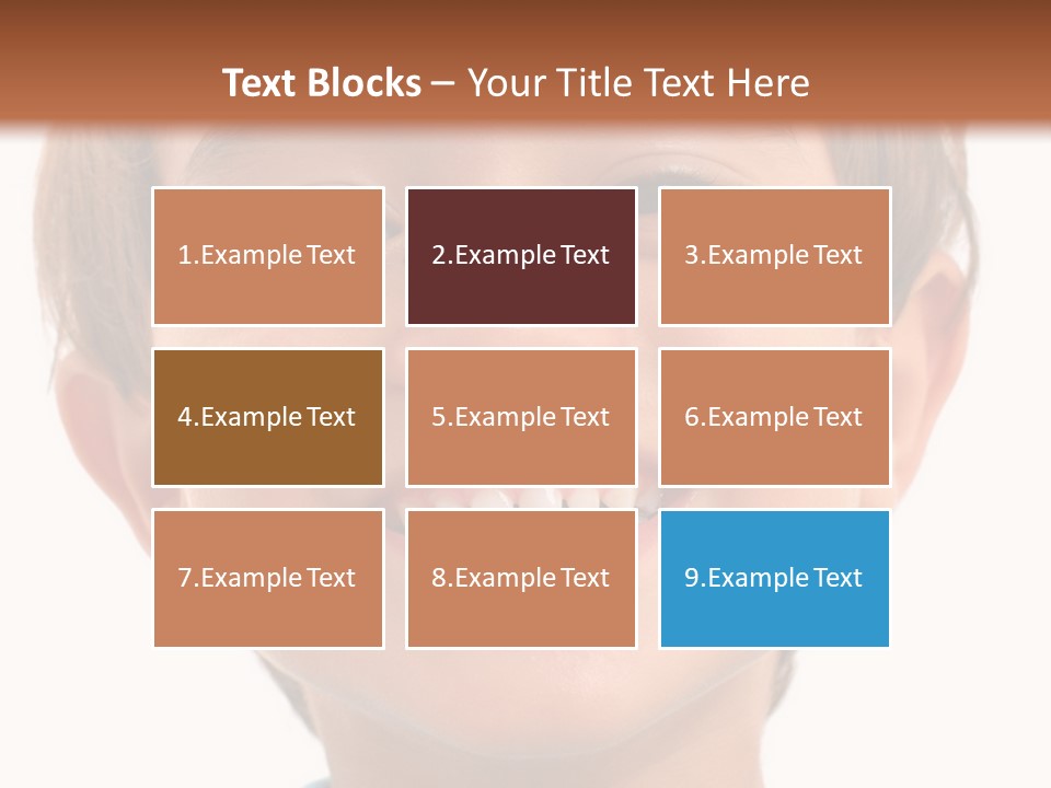 Portrait Of A Happiness Boy On White . PowerPoint Template