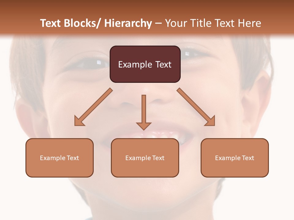 Portrait Of A Happiness Boy On White . PowerPoint Template