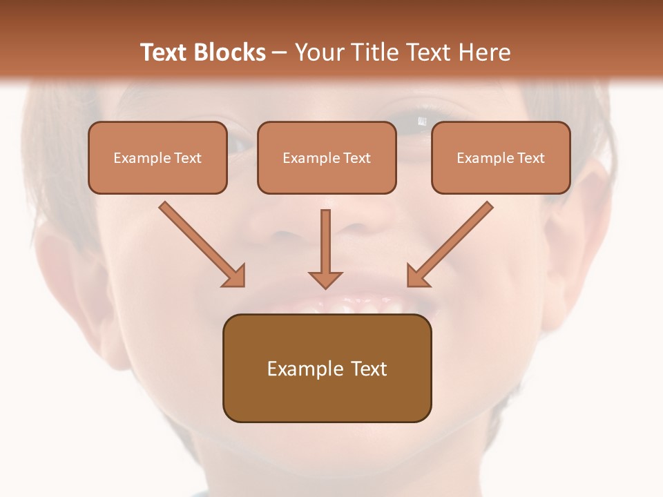 Portrait Of A Happiness Boy On White . PowerPoint Template