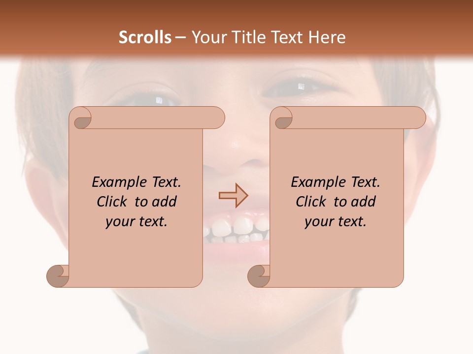 Portrait Of A Happiness Boy On White . PowerPoint Template