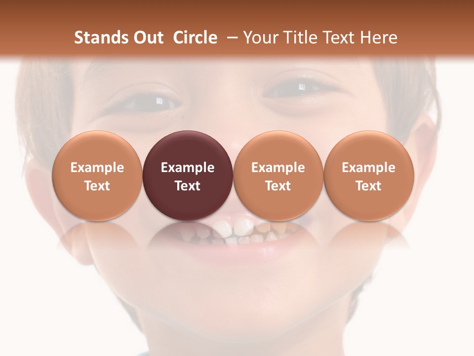 Portrait Of A Happiness Boy On White . PowerPoint Template