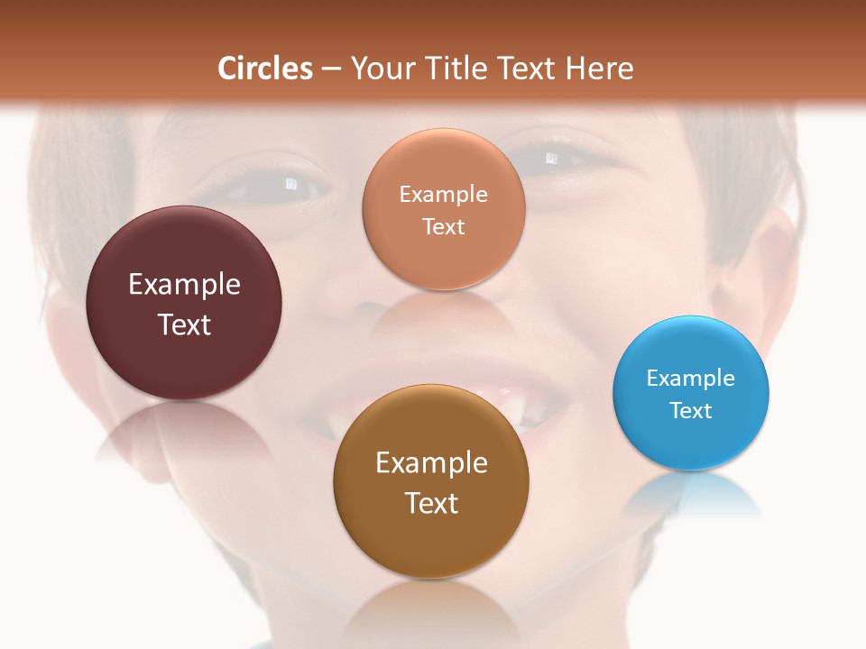 Portrait Of A Happiness Boy On White . PowerPoint Template