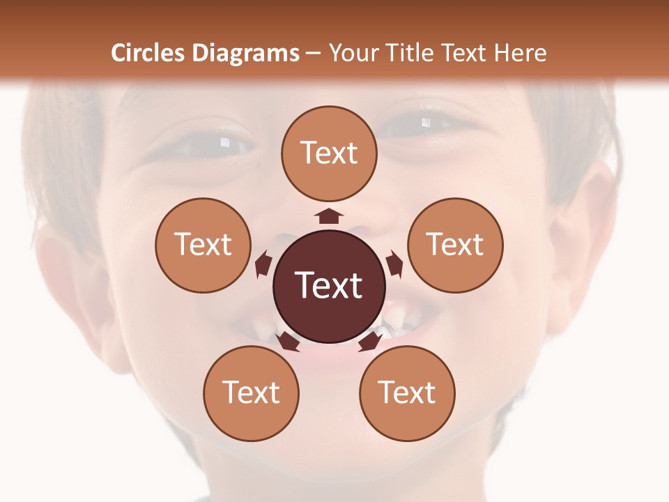 Portrait Of A Happiness Boy On White . PowerPoint Template