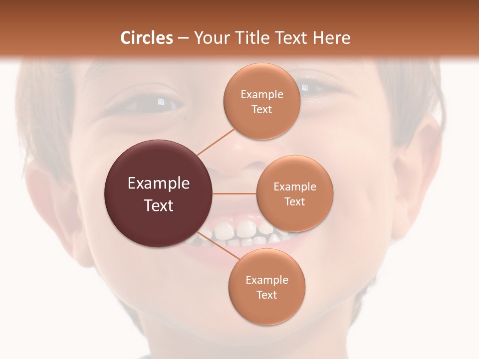 Portrait Of A Happiness Boy On White . PowerPoint Template