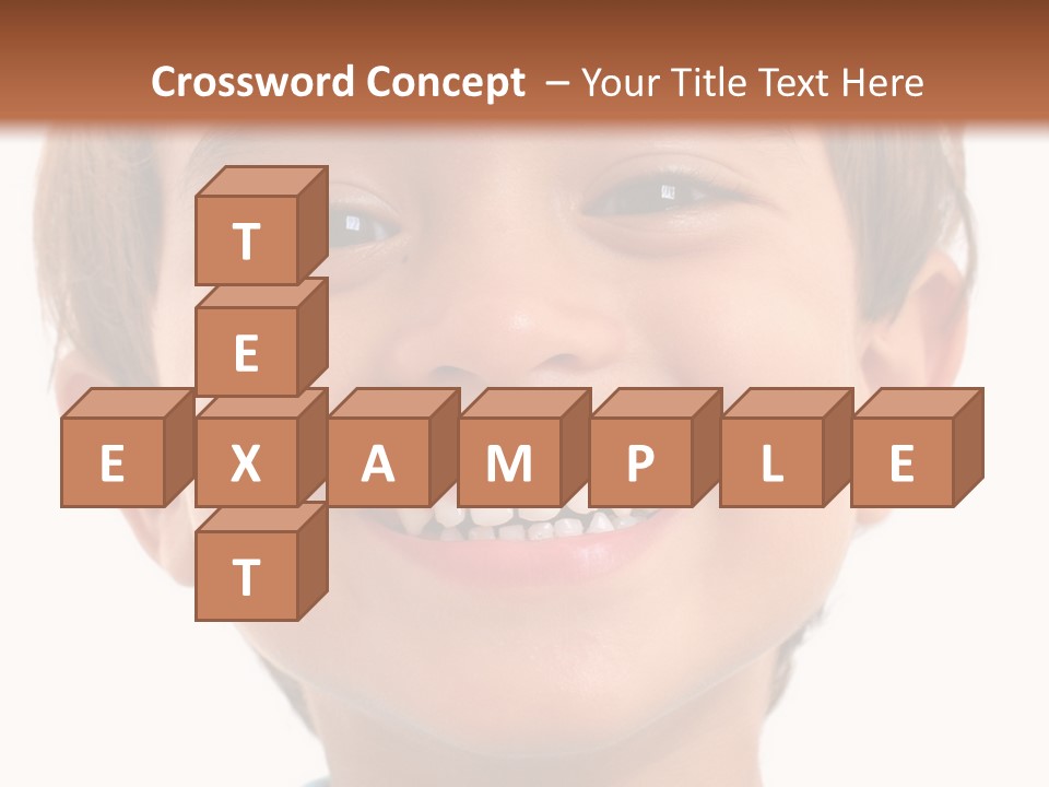 Portrait Of A Happiness Boy On White . PowerPoint Template