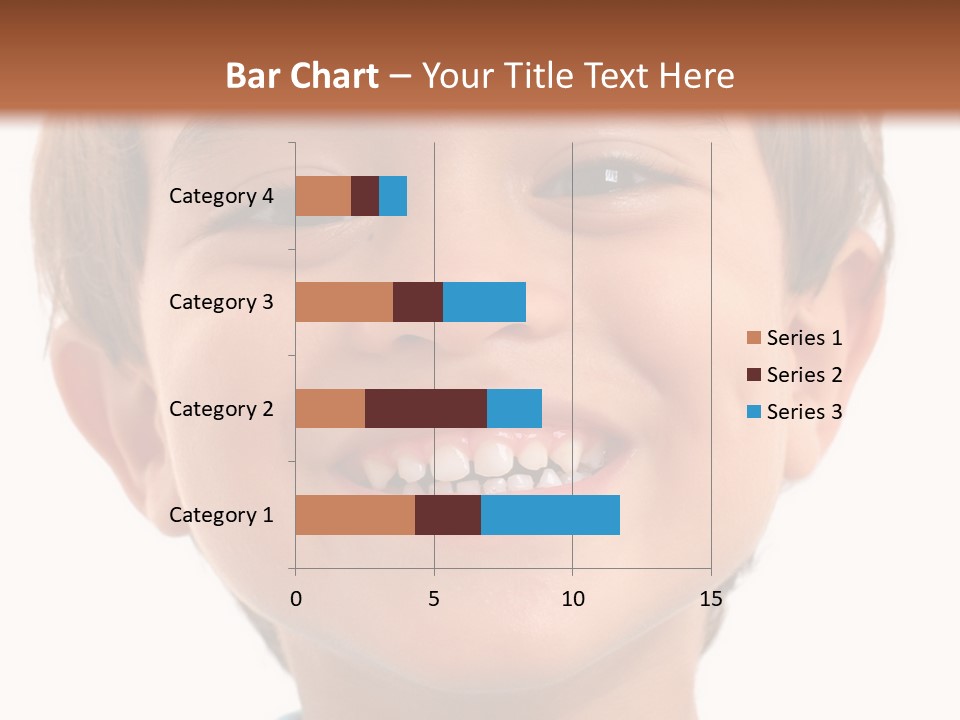 Portrait Of A Happiness Boy On White . PowerPoint Template