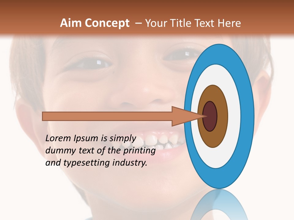 Portrait Of A Happiness Boy On White . PowerPoint Template