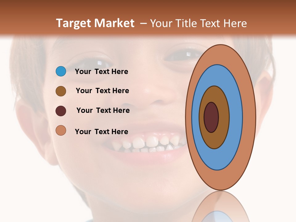 Portrait Of A Happiness Boy On White . PowerPoint Template