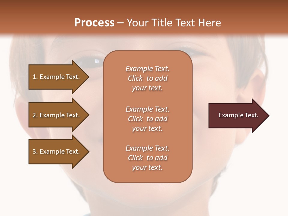 Portrait Of A Happiness Boy On White . PowerPoint Template