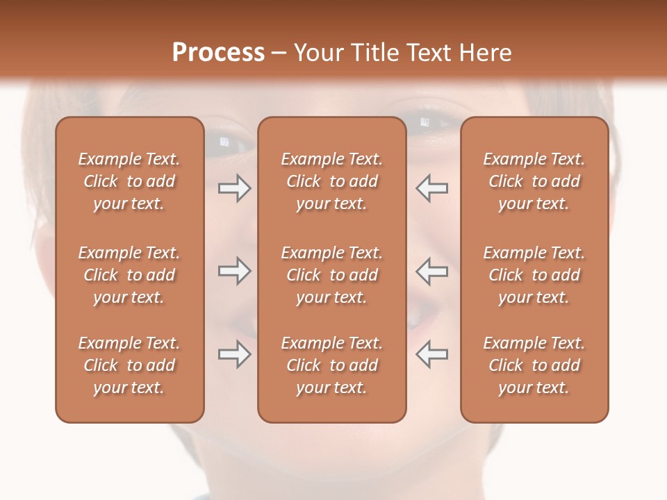 Portrait Of A Happiness Boy On White . PowerPoint Template