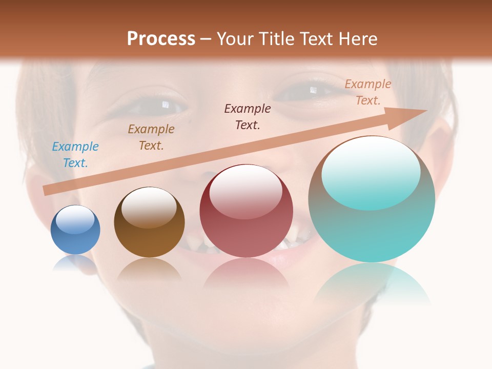 Portrait Of A Happiness Boy On White . PowerPoint Template