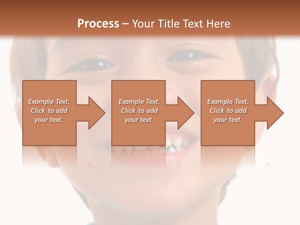 Portrait Of A Happiness Boy On White . PowerPoint Template